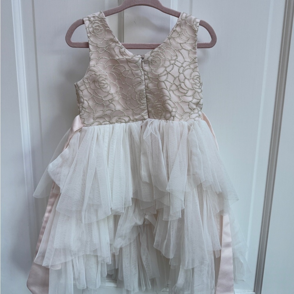 NWOT American Princess 3T Pink & White Girls Formal Floral Party Dress - Picture 4 of 5